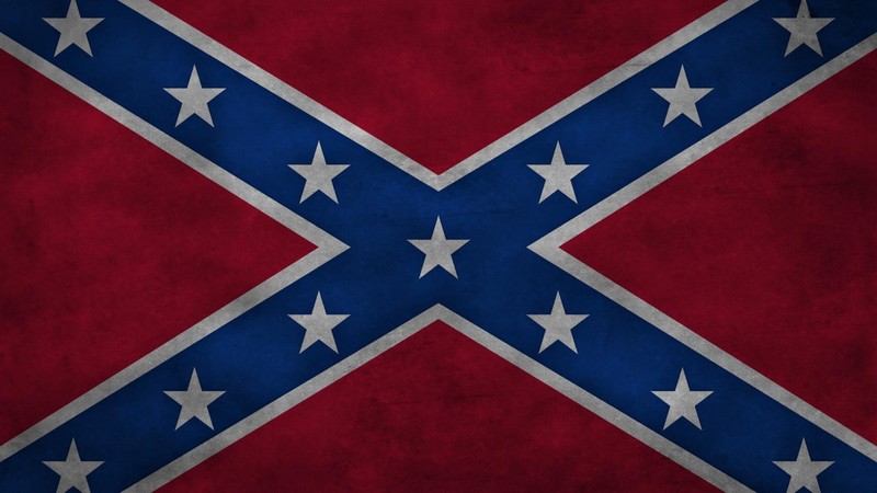 flag, Confederate flag, red, blue, stars, white