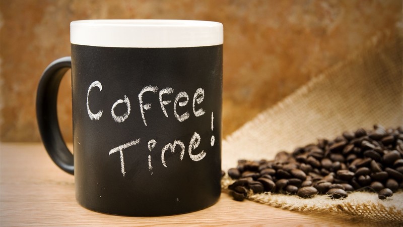 coffee, cup, grains, drink, coffee beans