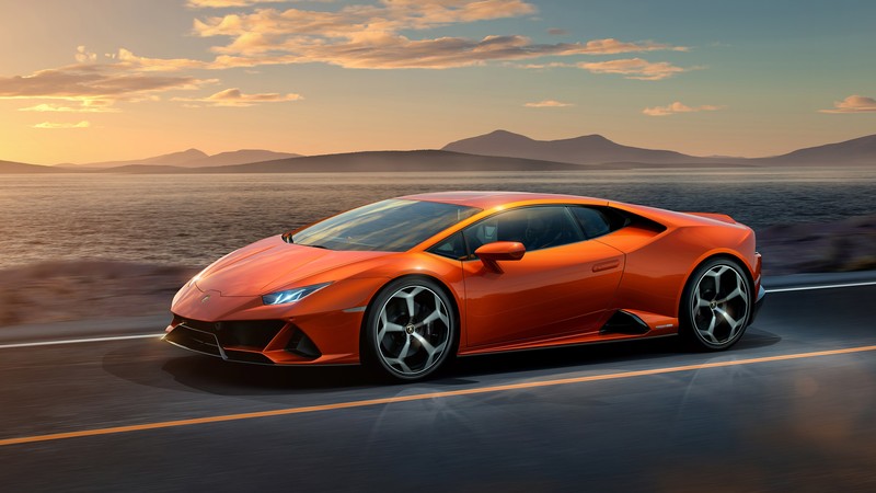 Lamborghini Huracan, car, vehicle, supercars, sunrise