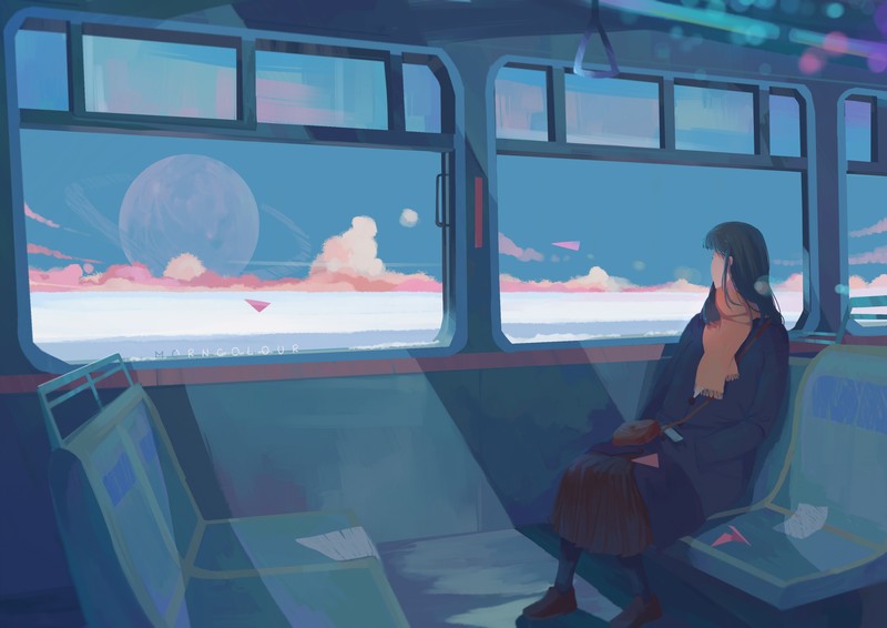 train, women, traveller