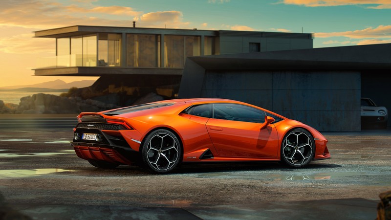 Lamborghini Huracan, car, vehicle, supercars, sunrise