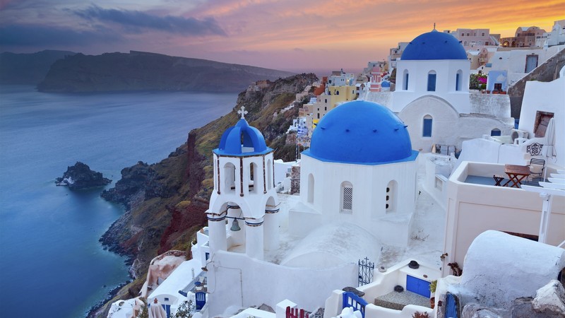 Greece, nature, landscape, sea, building, architecture