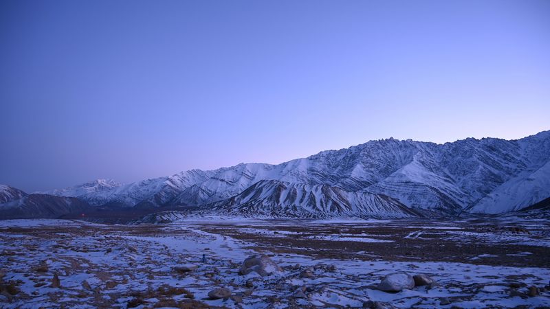 mountains, snow, relief, 4k