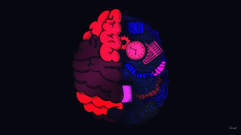 abstract, doodle, vector, artwork, brain