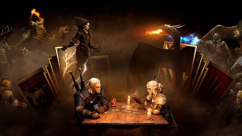 video games, video game art, Gwent, Ciri, Geralt of Rivia, The Witcher 3: Wild Hunt