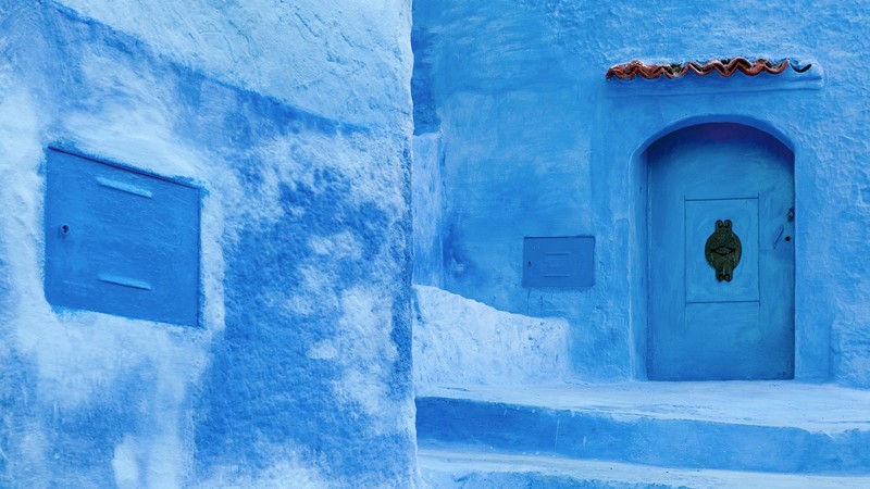 house, window, door, stairs, architecture, blue