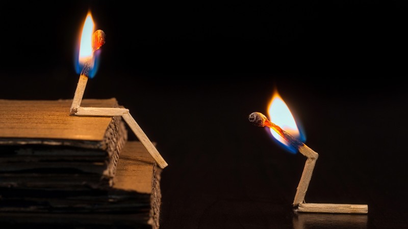 fire, simple background, matchstick