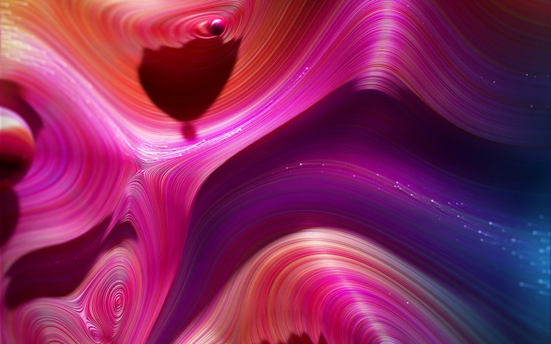 abstract, wavy lines, 3D