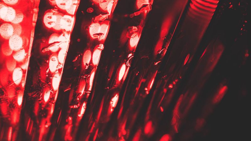 red, glare, bokeh, macro, light, 4k