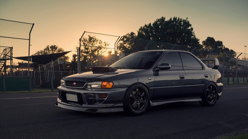 Subaru Impreza WRX, Subaru Impreza, Subaru, Japanese cars, JDM, sports car, road, sunset, car, vehicle, outdoors