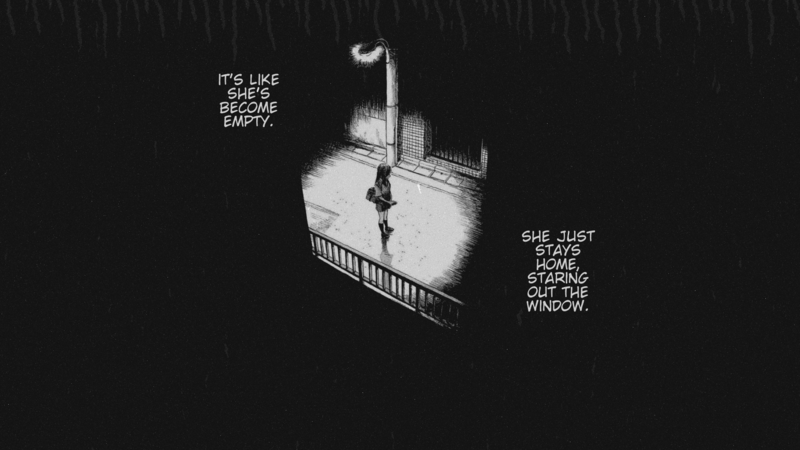 boku wa mari no naka, inside mari, gloomy, depressing, manga, monochrome, noise