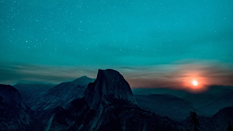 mountains, Yosemite Valley, sky, Half Dome, landscape