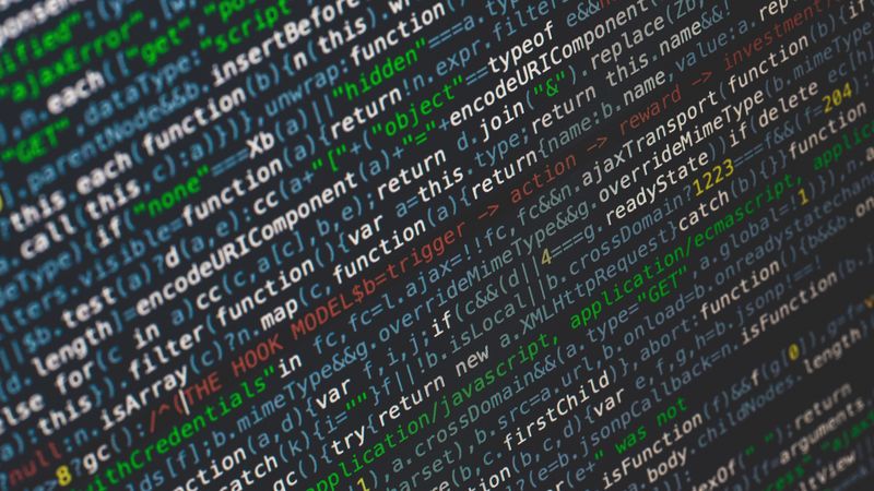 code, letters, screen, blur, colorful, lettering, words, 4k