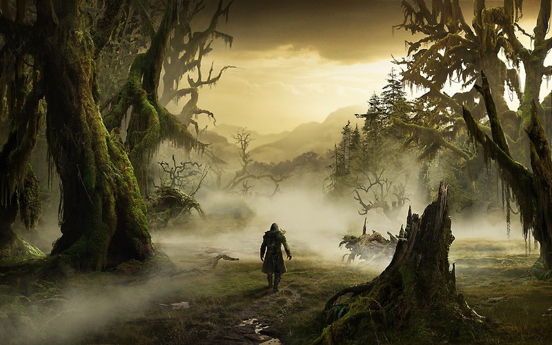 Andrey Bakulin, forest, fantasy art, artwork