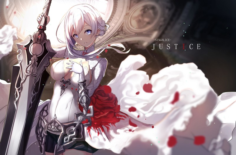 thighs, SINoALICE, anime, anime girls, boobs, sword, fantasy girl