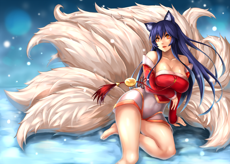 League of Legends, Ahri (League of Legends), Fox ears, fox girl
