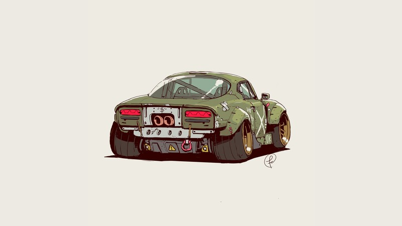 artwork, car, concept art, colorful, custom-made, Fernando Correa