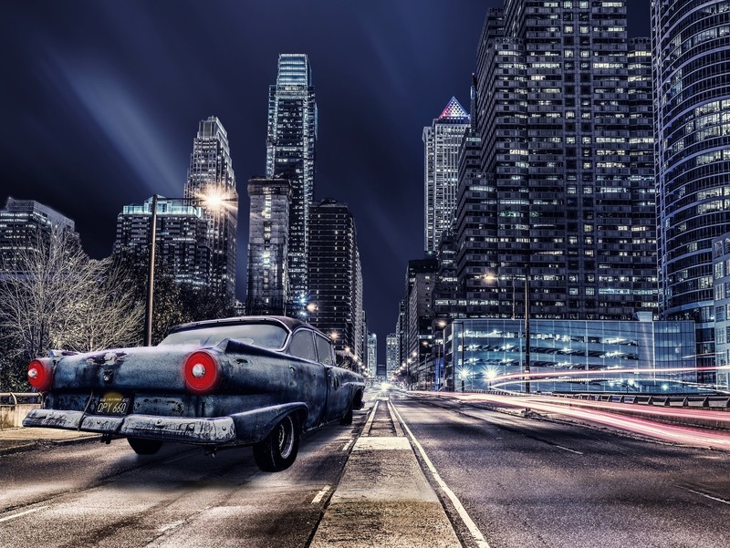 car, vehicle, street, cityscape, night, city