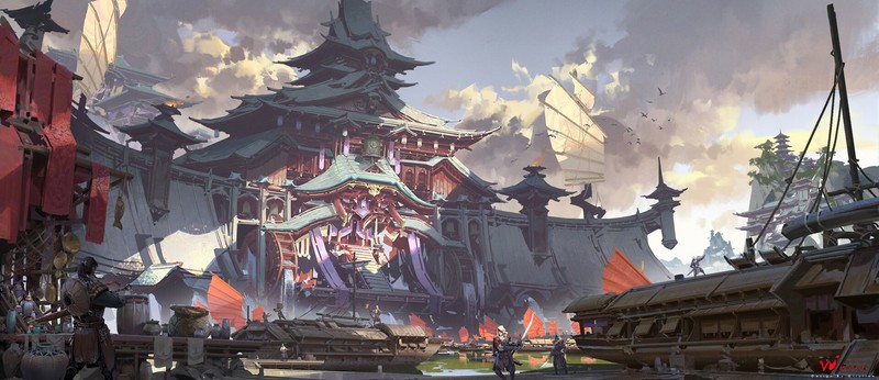 concept art, landscape, fantasy art, artwork, fantasy city