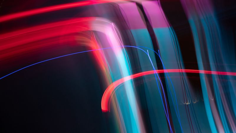 lines, glow, blur, stripes, bright, 4k
