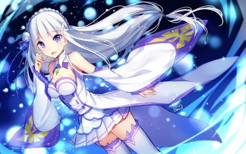anime, anime girls, 2D, digital art, artwork, Re:Zero Kara Hajimeru Isekai Seikatsu, bikini, Rem (Re: Zero), blue eyes, pink eyes, cleavage