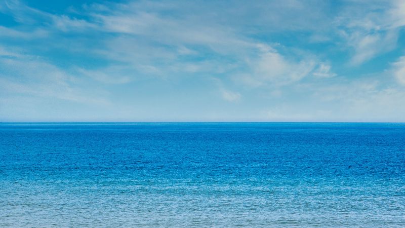 sea, waves, horizon, sky, 4k