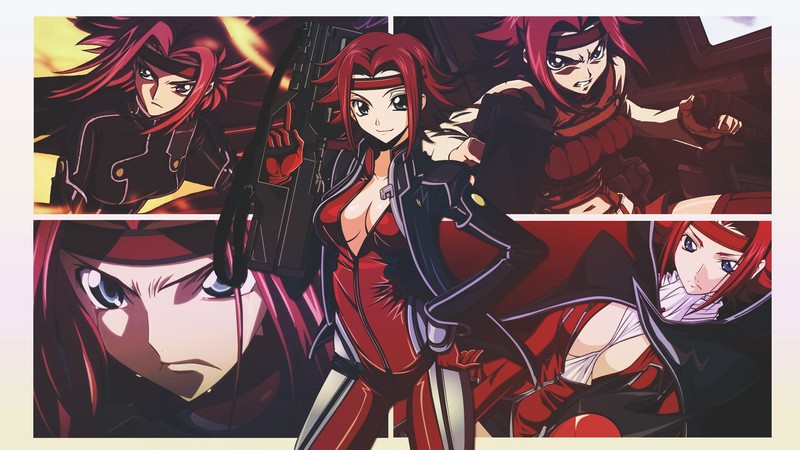 anime, anime girls, Kallen Stadtfeld, Code Geass