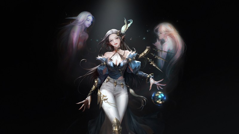 anime girls, anime, fantasy art, fantasy girl, elves