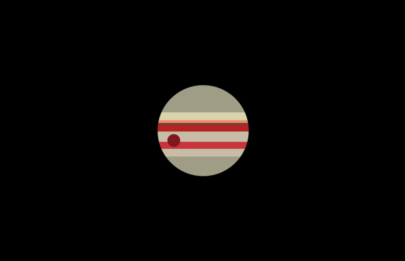 Jupiter, space, planet, space art, minimalism, artwork