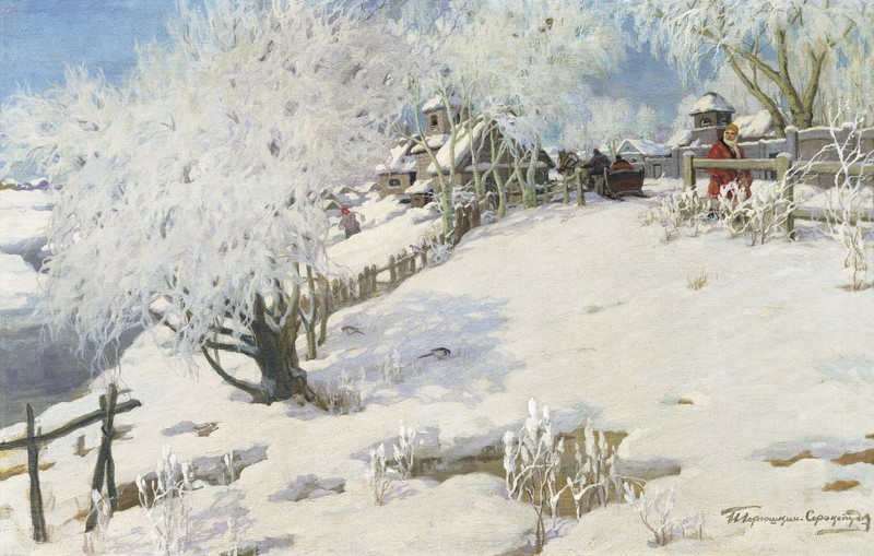 Ivan Goryushkin-Sorokopudov, 1910 (Year), winter, artwork, painting, classic art, classical art, Russia