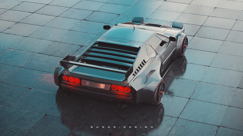 silver cars, car, vehicle, BMW, pop-up headlights, bmw m1, high angle