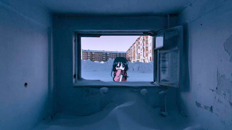 anime, anime_irl, anime girls, winter, Russia, cold