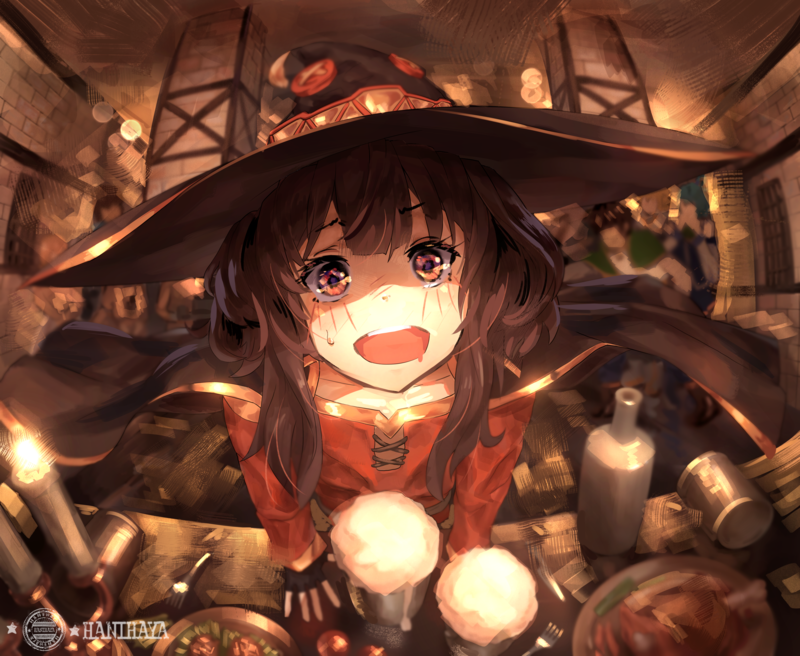 anime, anime girls, digital art, 2D, portrait, artwork, hat, Megumin, Kono Subarashii Sekai ni Shukufuku wo!