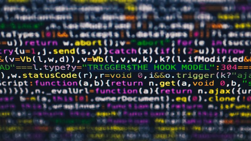 code, letters, screen, blur, multi-colored, 4k