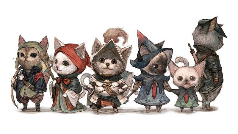 cats, armor, fantasy art, digital art, artwork, white background