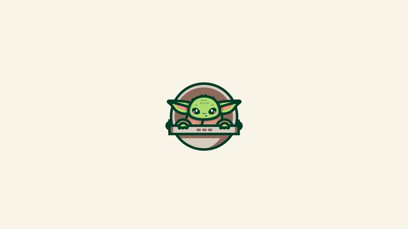 Yoda, Baby Yoda, Star Wars, illustration, digital
