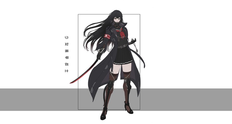 simple background, anime girls, anime, sword, dark hair, Metal Gear Rising: Revengeance