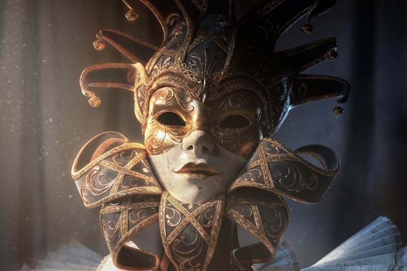 fantasy art, artwork, mask, fantasy girl