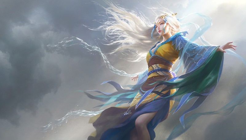fantasy art, fantasy girl, artwork, illustration, Magic: The Gathering, Mu Yanling