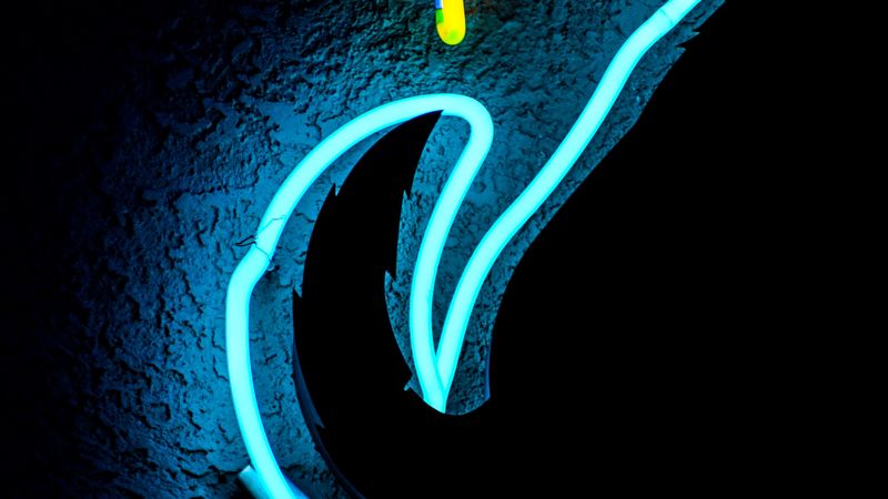 neon, lines, shape, shadows, dark, 4k