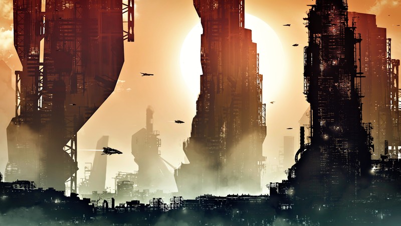 futuristic, science fiction, digital art, concept art, artwork, fantasy art, fan art, 3D, CGI, cyberpunk, cyber, painting, realistic, city, vehicle, urban, cityscape, futuristic city