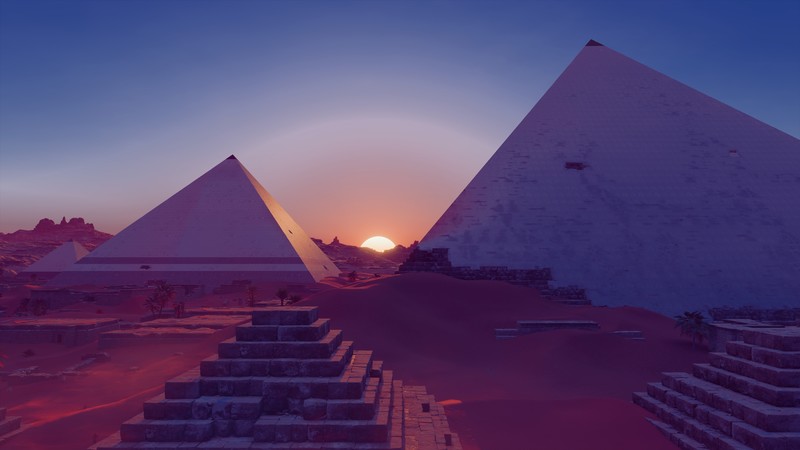 Assassins Creed: Origins, screen shot, pyramid, Video Game Landscape