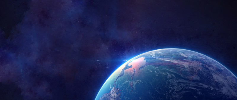 space, stars, atmosphere, Earth, ultrawide, world