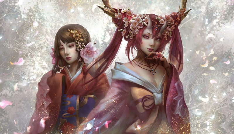 artwork, fantasy girl, fantasy art, Asia