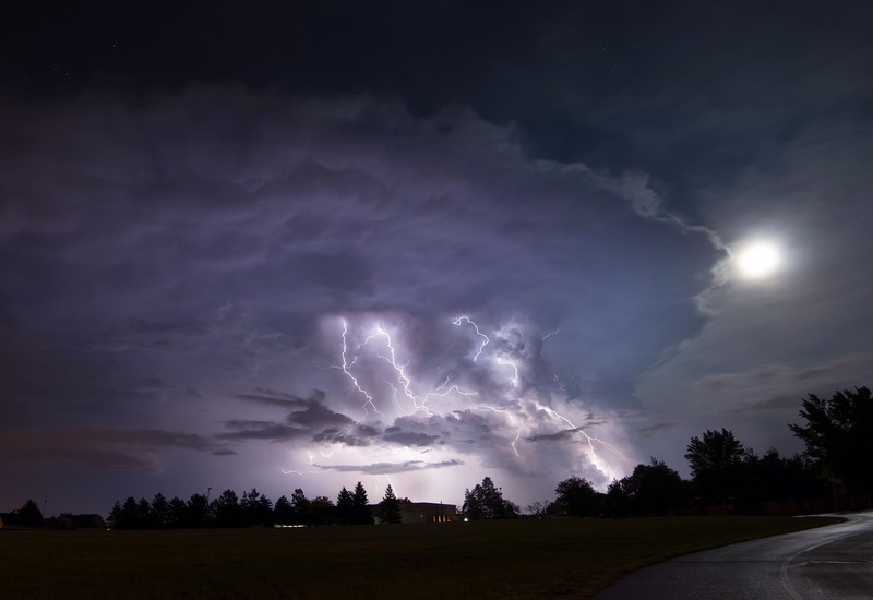 Lightning City Storm Night Photography Blue Hd 4k Hd Wallpaper 