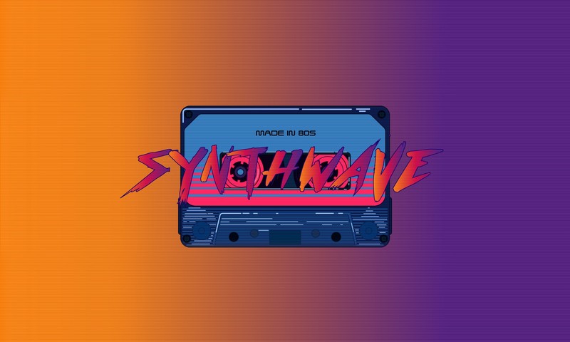 Vasiliev Constantine, synthwave, Retrowave, digital art, cassette, artwork, colorful