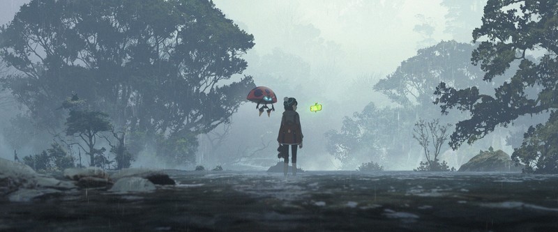 anime, anime girls, digital art, artwork, 2D, portrait, trees, nature, outdoors, Pokémon, Astero