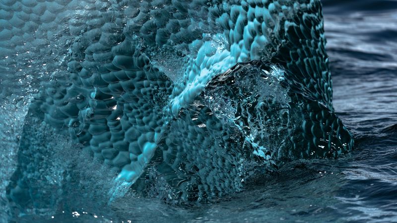 ice, structure, surface, embossed, 4k