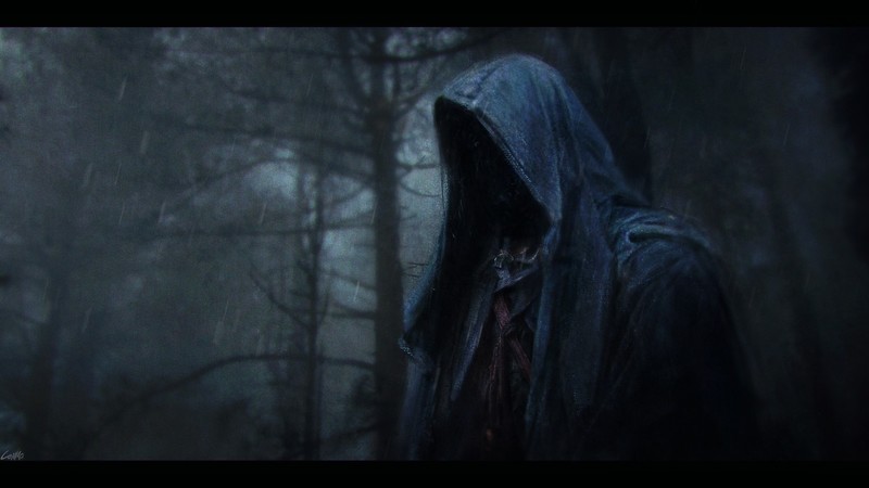 fantasy art, artwork, hood
