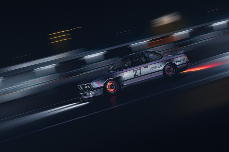 BMW, BMW E24, car, vehicle, Dmitry Mazurkevich, BMW 6 Series, brake glow, dutch tilt